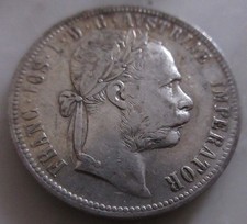 MDS AUSTRIA EMPIRE HABSBURG 1 FLORIN 1878  FRANZ JOSEPH I. , SILVER #R