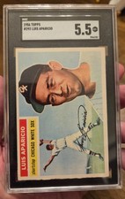 1956 Topps Luis Aparicio Rookie Card # 292 SGC 5.5. rookie card picture