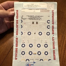 Superscale Decals 720693 1/72 Scale P-40E Warhawk 49FG Hennon, Angel, Sims, Flac