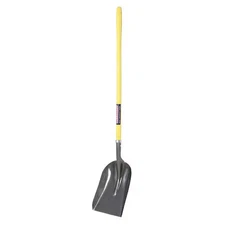 Westward 12U489 No. 10 16 Ga Scoop Shovel, Steel Blade, 46-3/4 In L, Natural