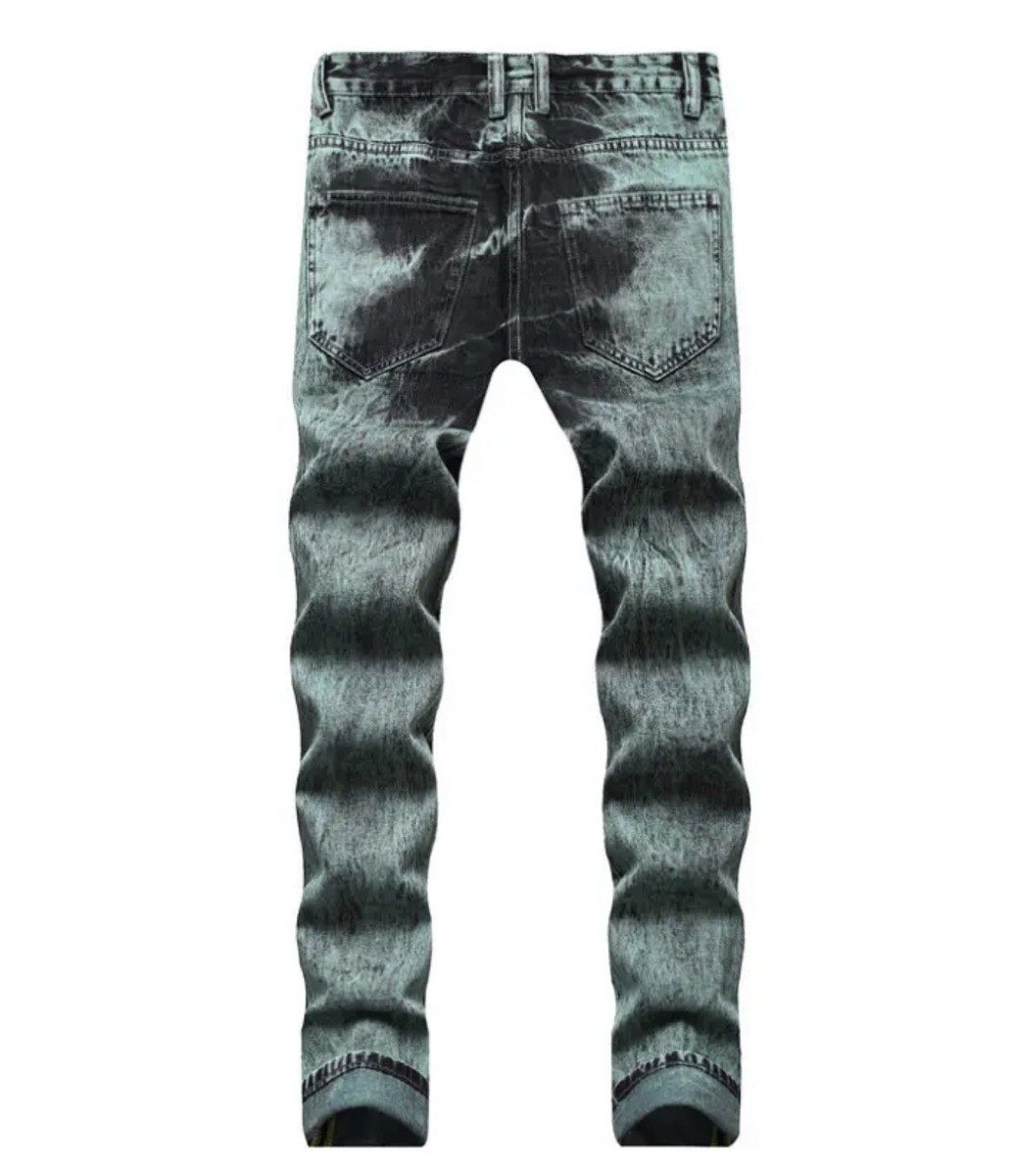 Men's Skinny Jeans Ripped Casual Hip-Hop Designer Slim Fit