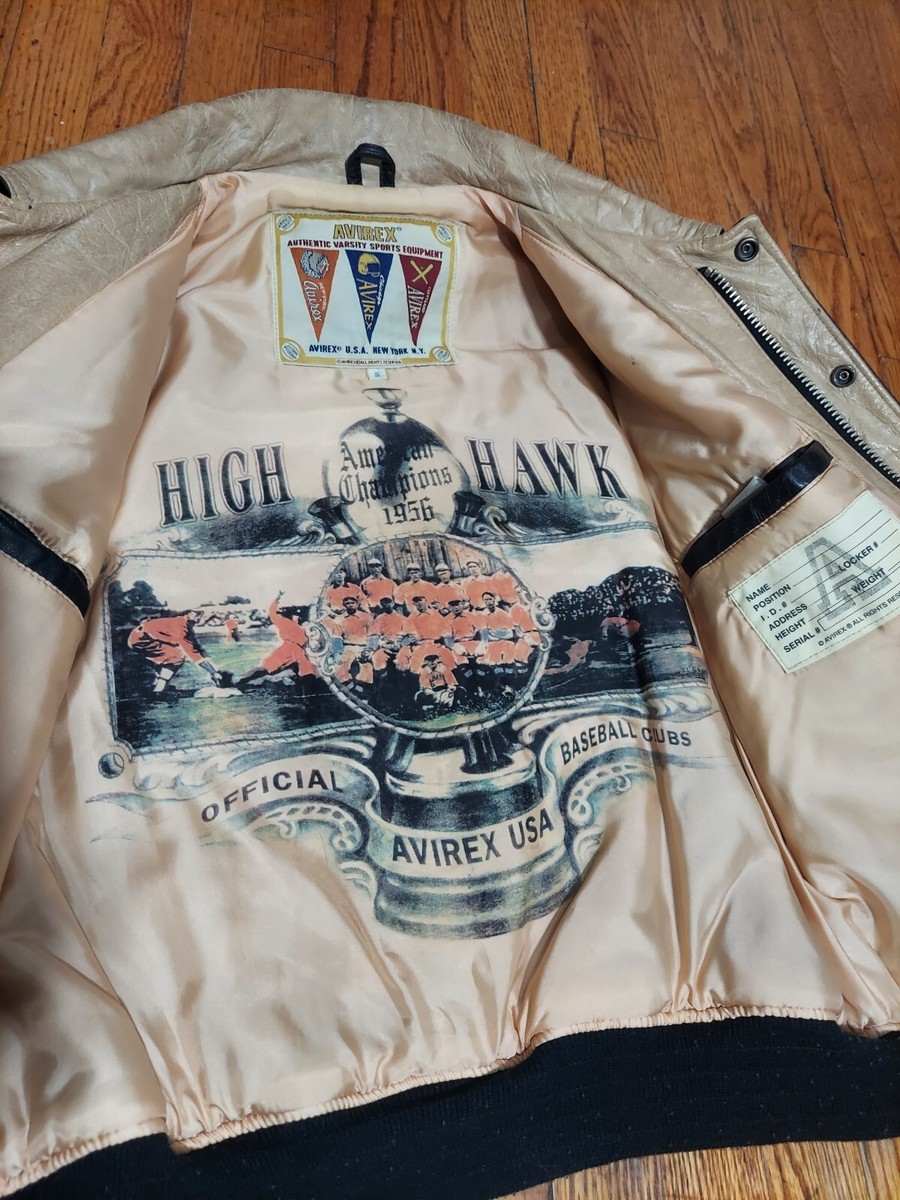 Ultra Rare Avirex Chief High Hawk American Team Leather Jacket 