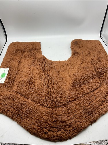 Waterford Quick Dry 20X20 Inch Bath Toilet Rug Brown 100% Cotton - Picture 6 of 6