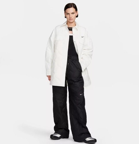 Nike Sportswear Essential Damen Stepp Trench Jacke Weiß Small - Bild 8 von 8