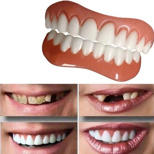 Smile Veneers Snap On falsche Zähne obere untere Zahnprothese gefälschte Zahnabdeckung - Bild 4 von 10