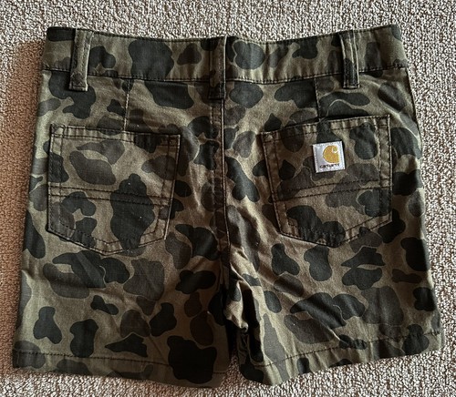 NWT - Carhartt Girls Duck Camo Shorts - Size 5 - Stretch Fit - 308 - Picture 6 of 9