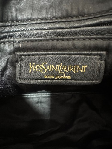 Yves Saint Laurent Black Croc-Embossed Raspail Tote - Picture 6 of 7