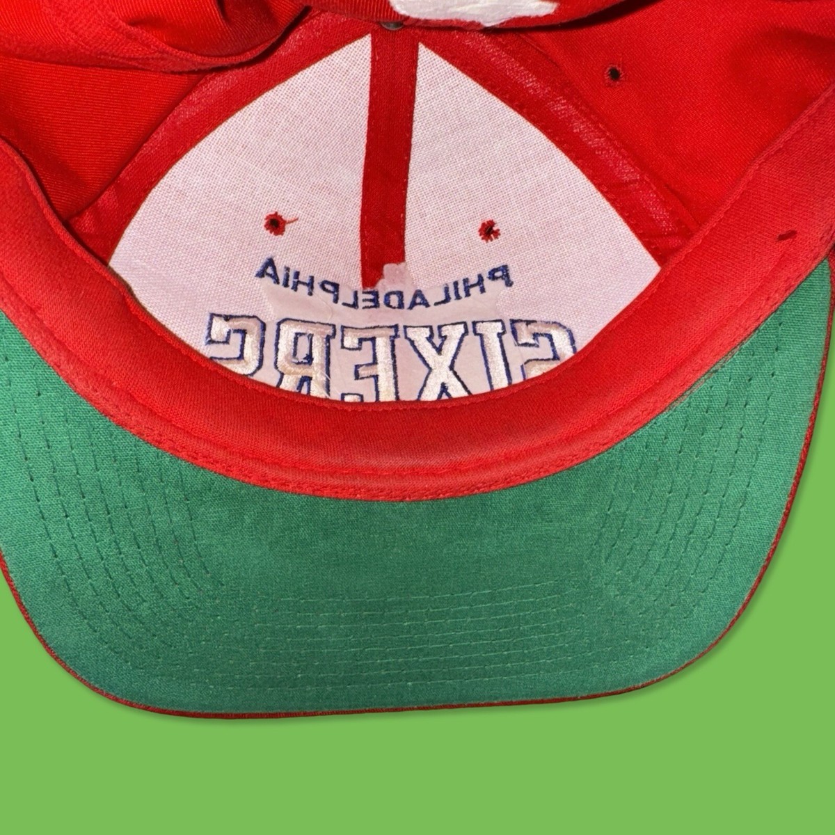 Vintage 90s NBA Philadelphia 76ers Sixers Red Starter Arched