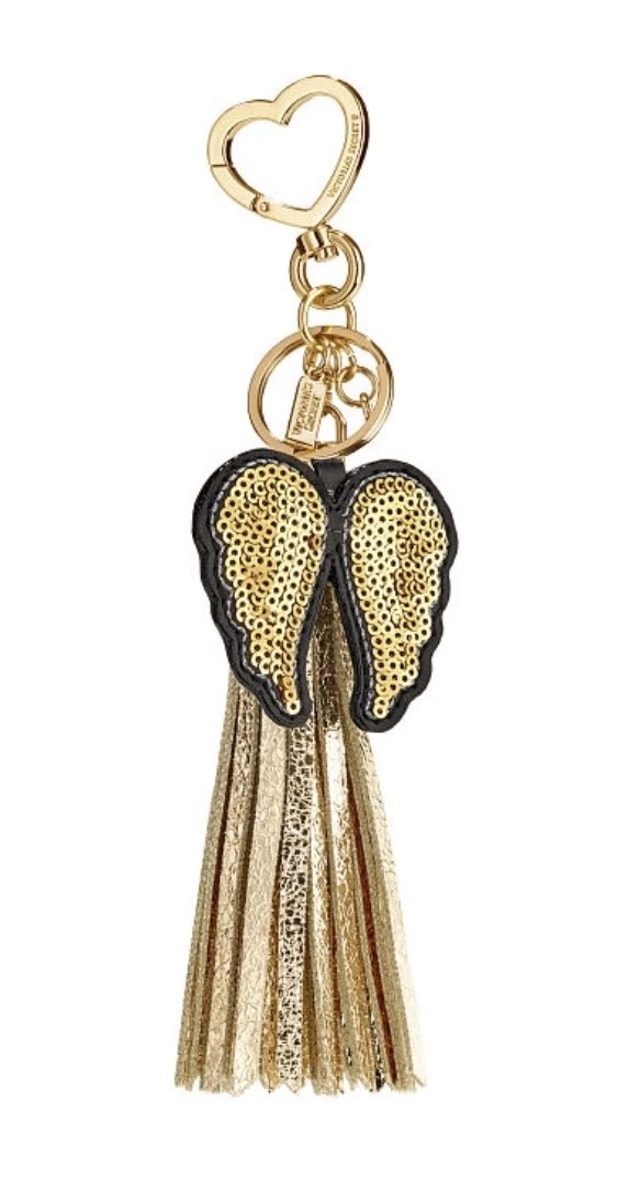Gold Angel Wing Sparkling Charm Keychain – Cute Bling Keychain For Women, Gifts For Teens - View #5