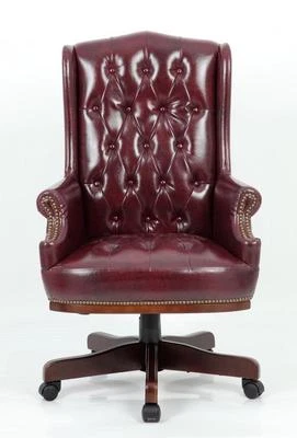 Chesterfield Executive Managers Office Desk PU Leather Computer Chair Furniture