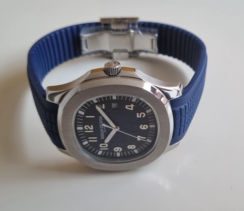 Men’s Watch Blue Didun Design Quartz Resin Strap — 第 4/4 张图片