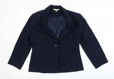 New Look Damen Blazer blau Polyestermischung Größe 10