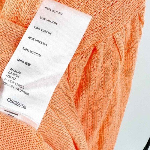 Free People Mykonos Sweater Orange Peach V-neck XS NWT - Picture 9 of 10