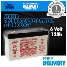 GENESIS NP12-6, 6V 12Ah Sealed Lead Acid - VRLA Battery 6V 12AH Toy car battery