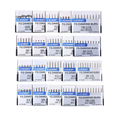 10Pcs/Box AZDENT Dental FG Diamond Burs Drills Set Fit for High Speed Handpiece - Picture 4 of 45