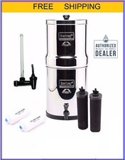 Big Berkey  Water Filter w 2 Black and 2 PF2 Filters and 7.5" Water View Spigot