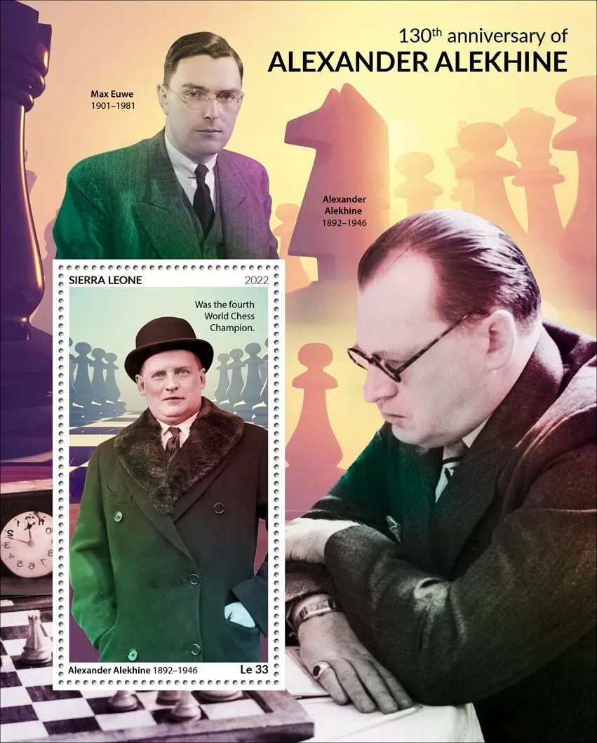 Chess Alexander Alekhine 130th Anniversary MNH Stamps 2022 Sierra