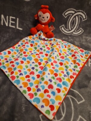 Addo Little Lot Red Monkey Kuscheldecke mit Herz Decke X2