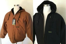 NWT Walls Men Quilted Lined Bomber Coat Jacket Duck Insulated Enduroflex BROWN