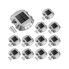 Outdoor Solar Step Lights, 12,Pack, Waterproof, Ideal for Walkways & Yards