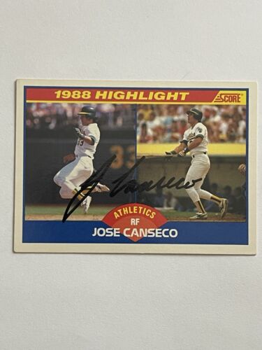 1988 JOSE CONSECO ,SCORE # 655, SIGNED