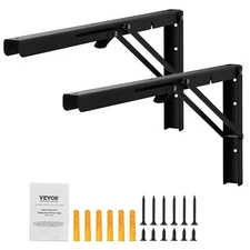 VEVOR Foldable Shelf Bracket 24”L 2 Pcs Heavy Duty Floating Shelf Brackets