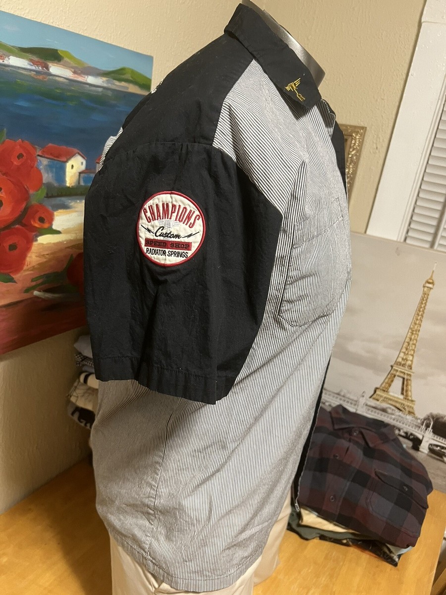 DISNEY Parks Cars Land “Champions Custom Speed Shop” Button Up  