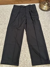 AXIST Men's No Iron Pleated Black Dress Pants Size 36 X 30. NEW