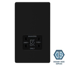 BG Screwless Flatplate Matt Black Switches & Sockets Full Range Black Inserts