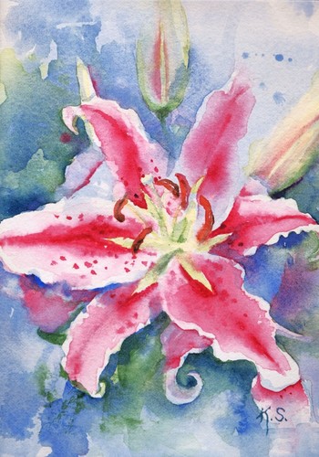 10 verschiedene GRUSSKARTEN Original Aquarelldrucke, blanko, Karton m. Umschläge - Bild 10 von 10