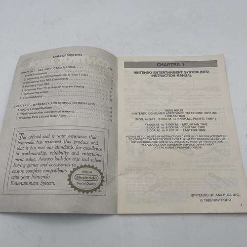 Control Deck NES Console MANUAL ONLY Authentic Original - Picture 6 of 8