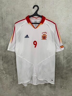 SPAIN 2004 2006 AWAY FOOTBALL SHIRT #9 TORRES ADIDAS NATIONAL TEAM