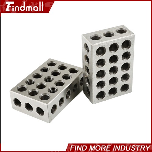 MATCHED PAIRS .0001" PRECISION 1-2-3 123 BLOCK SET 23 HOLES With Screws HEX KEY - Picture 11 of 24