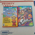 Splatoon Super Mario Maker Nintendo Wii U Bundle Lot of 2 Games