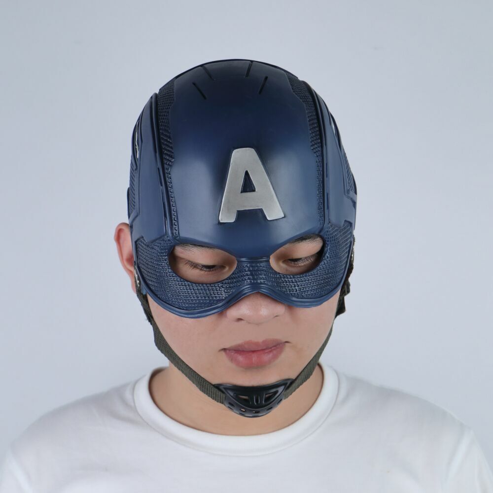 Captain America Helmet Endgame Steve Rogers Cosplay Superhero Mask PVC
