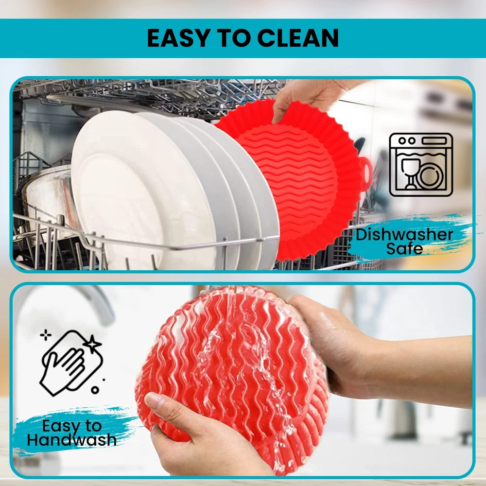 Air Fryer Silicone Liners Silicone Air Fryer Liners Tray Reusable Basket Air ... Air Fryer Silicone Liners Silicone Air Fryer Liners Tray Reusable Basket Air ...