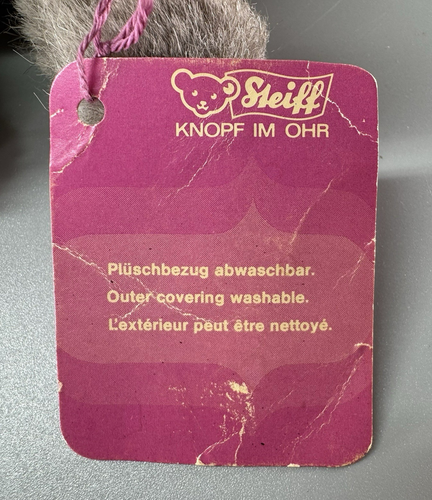 Vintage STEIFF Gray Schnauzer Terrier Dog HARRO 1530/12 Germany ALL TAGS - Picture 12 of 15