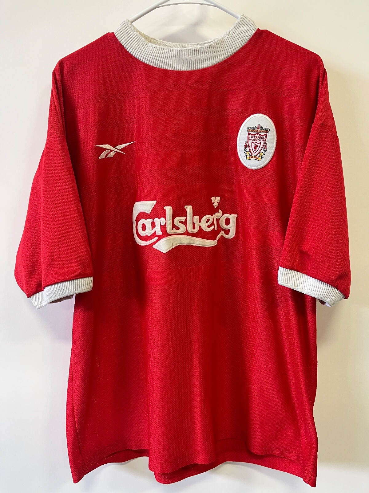 Vintage Reebook Liverpool 1998 Football Soccer Jersey Shirt Red Men's 46/48