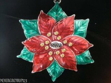 2012 DATED POINSETTIA ORNAMENT SWAROVSKI CRYSTALS NIB