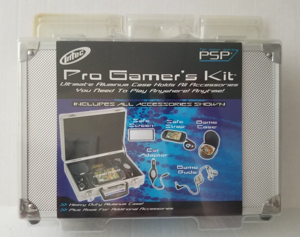Intec Pro Gamer's Kit For PSP Aluminum Case With Accessories NEW & SEALED - Image 2 of 4