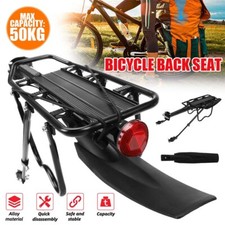 50kg Max Alloy Rear Bicycle Pannier Rack Carrier Bag Luggage Cycle Mountain Bike