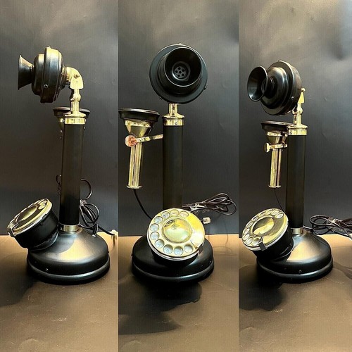 Nautisch Kerze Telefon Antik Messing Festnetz Vintage Rotierende Anzeige Telefon - Afbeelding 4 van 8