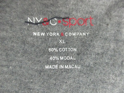 NY & Co Sport Women's Size XL Cotton Blend 3/4 Sleeve Blouse Tunic Shirt - Picture 4 of 12