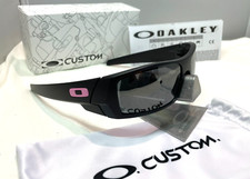 OAKLEY GASCAN CUSTOM MATTE BLACK PINK ICONS PRIZM BLACK POLARIZED SUNGLASSES NEW