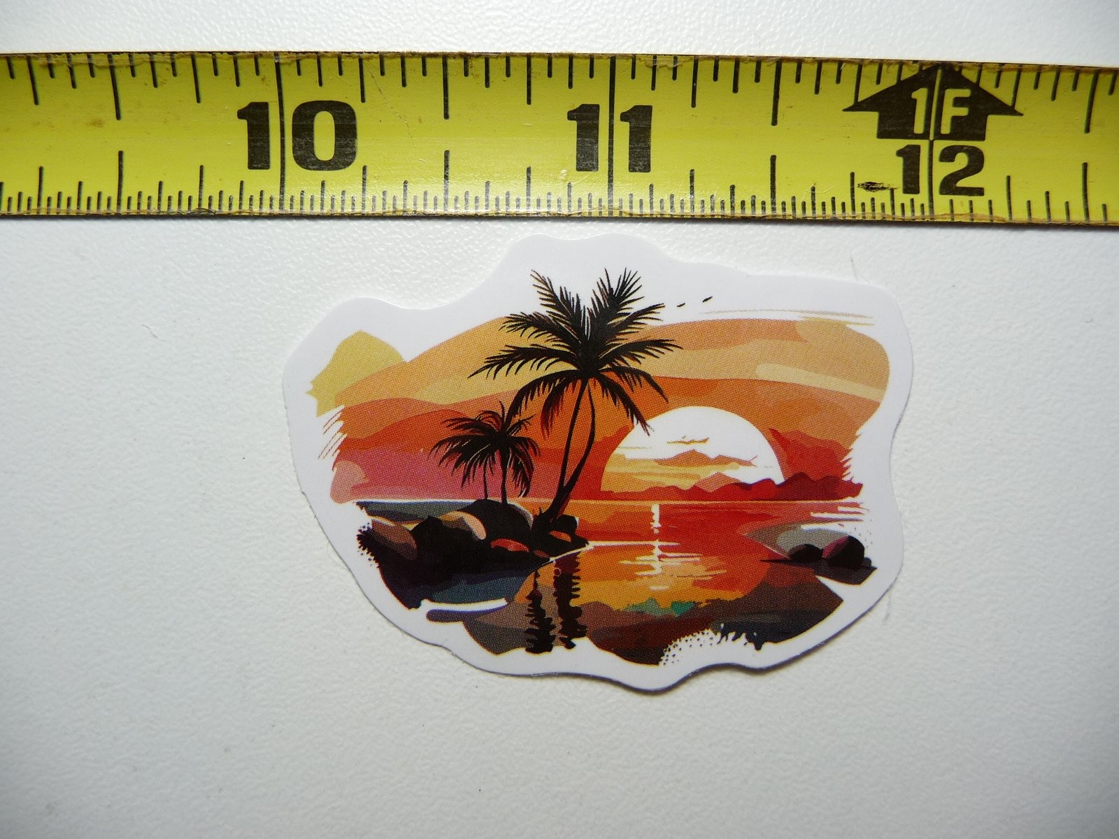 Charming Sunset Palm Tree Sticker Tropical Vacation Decal