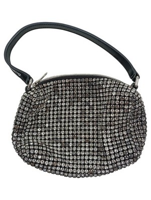 Alexander Wang Rhinestone Shoulder Bag Damen Clutch Silber Strass Glamourös