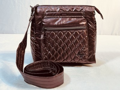 Lug Wander Purse Crossbody Bag Metallic Wine Travel Organizer Tote