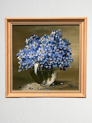 Blue Harmony Original Acrylic Painting 12''x12'' Unframed or Framed