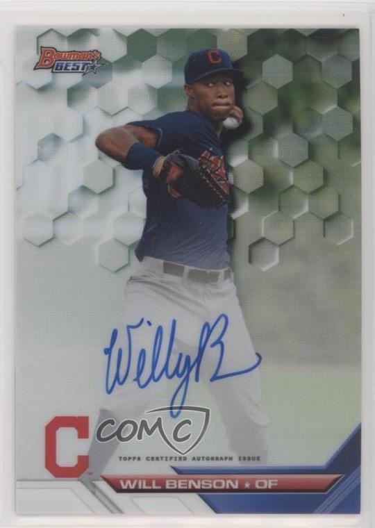 2016 Bowman's Best of 2016 Refractor Will Benson #B16-WB Auto s3g