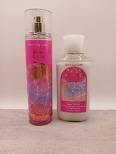 Bath  Body Works Pink Tie Dye Fragrance Body Mist  Body Lotion Set of 2